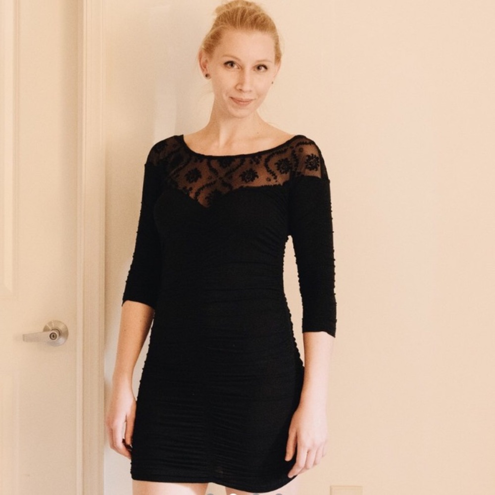 Free People Velvet Mesh Dress